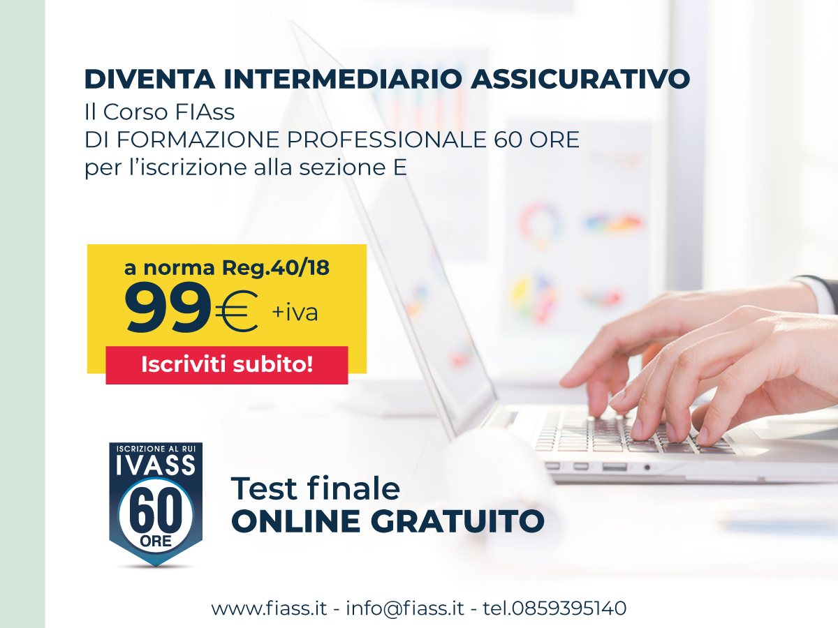 Corso Di Formazione IVASS 60 Ore – Test Online E Gratuito