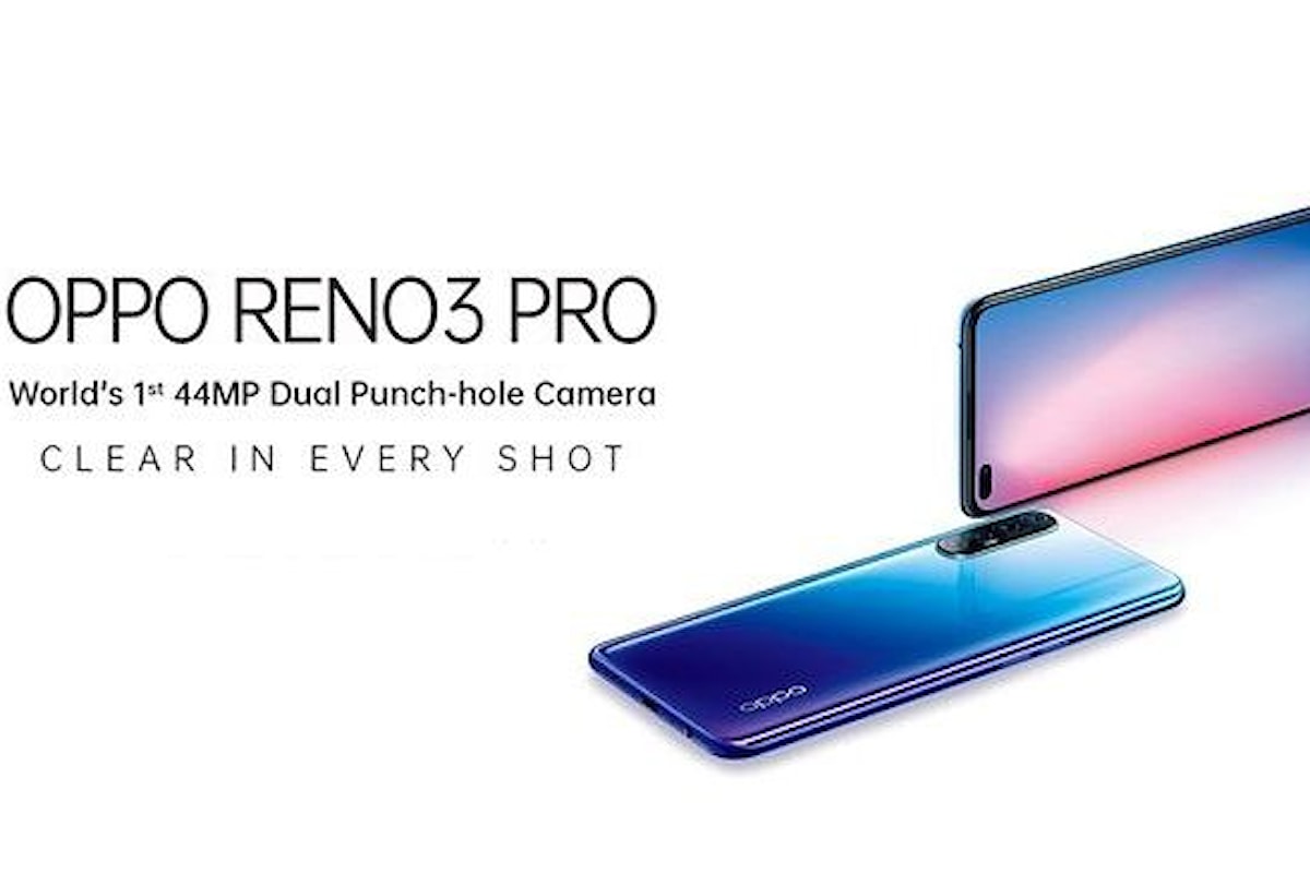 Oppo Reno3 Pro è stato presentato ufficialmente: il primo smartphone con 44MP Dual Punch-hole Camera