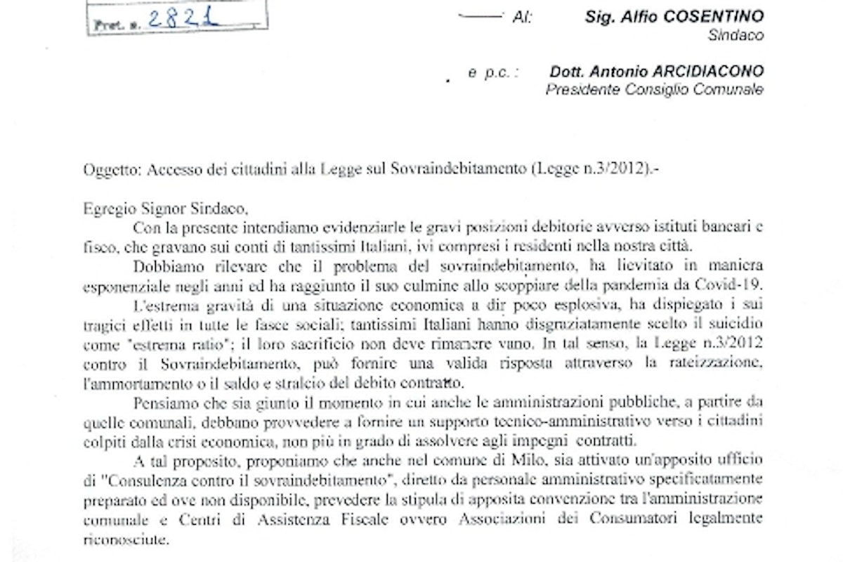 Accesso alla Legge sul Sovraindebitamento (Legge 3/2012)