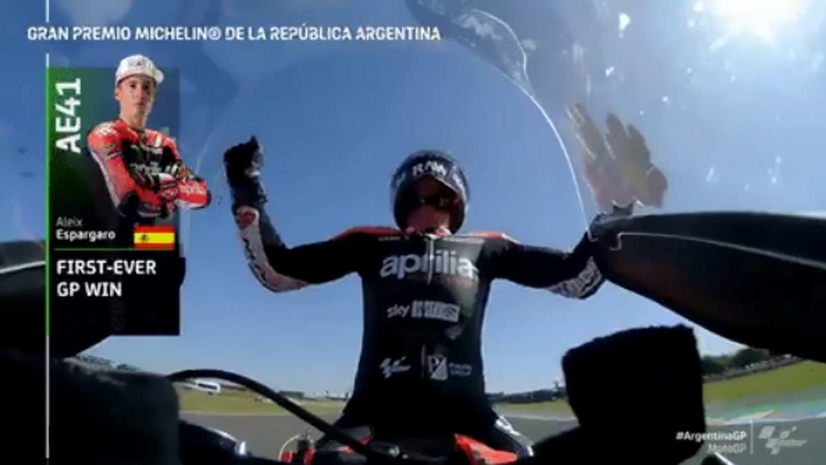 MotoGP, l'Aprilia sul primo gradino del podio nel GP d'Argentina