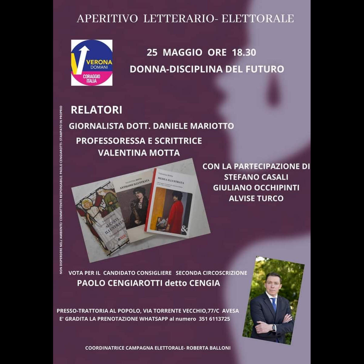 Ad Avesa l'impegno dei candidati di Verona domani per un nuovo quinquennio amministrativo al servizio dei cittadini