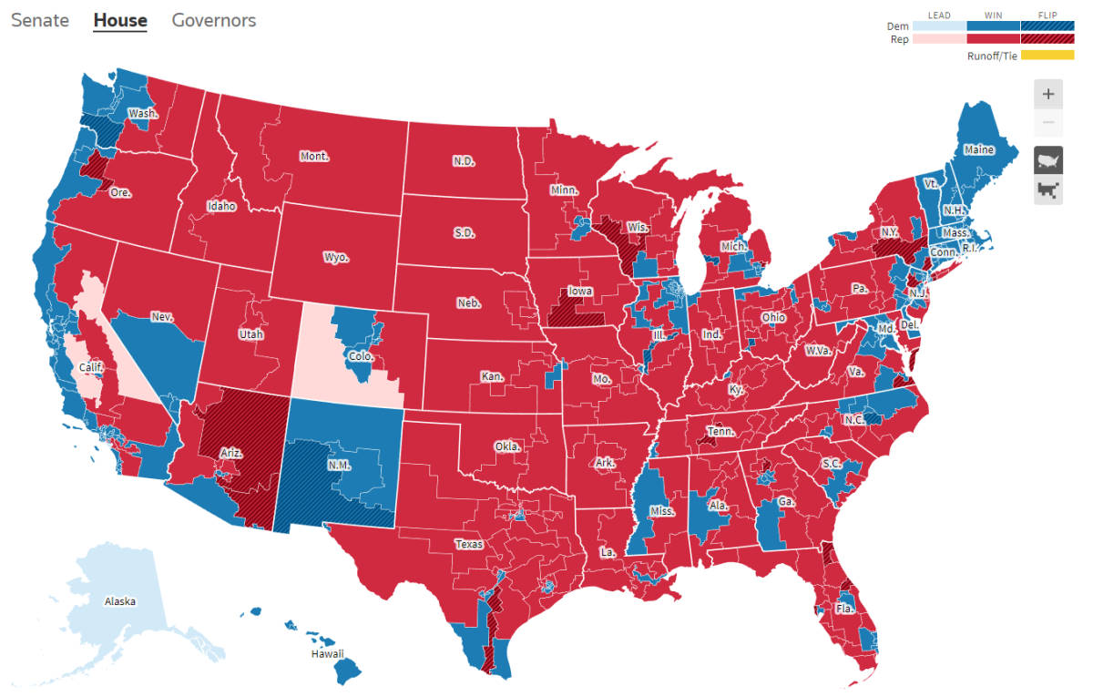 Stati Uniti, i repubblicani hanno la maggioranza alla Camera dei Rappresentanti
