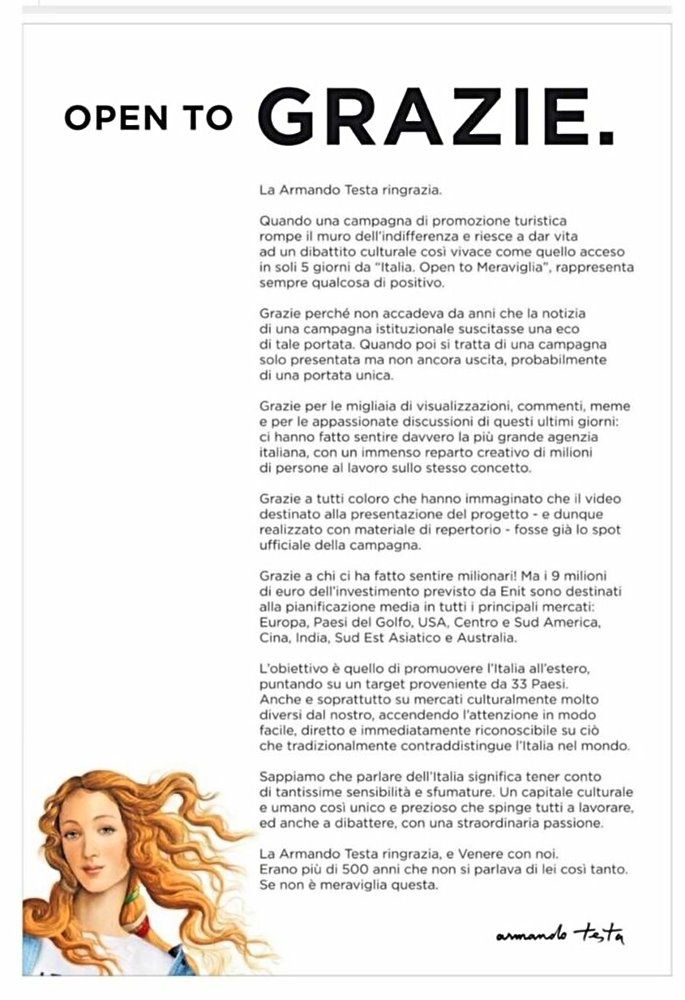Open to Grazie ovvero la Armando in Testa coda
