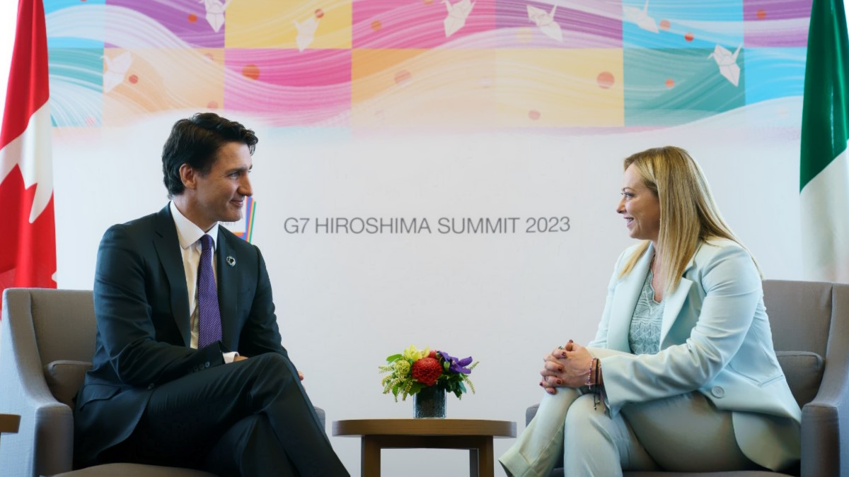 Palazzo Chigi ha dimenticato di riportare che al G7 di Hiroshima Giorgia Meloni ha avuto un colloquio anche con Trudeau. Ecco perché
