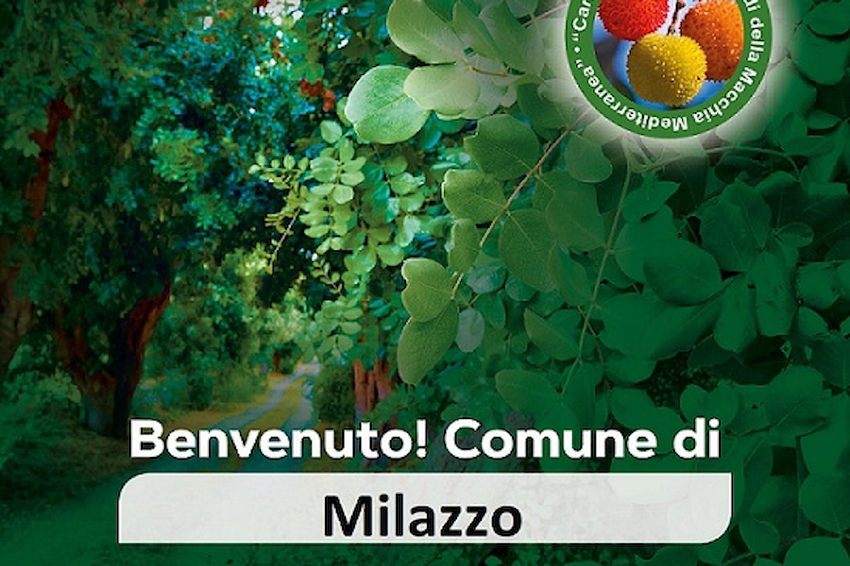 Milazzo (ME) - Cartolina celebrativa dei Comuni Custodi della Macchia Mediterranea