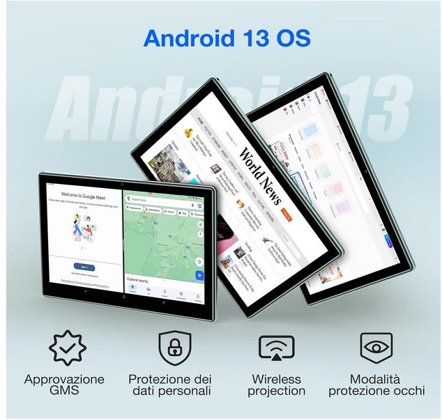 DOOGEE U10: Tablet 10.1 Pollici Android 13
