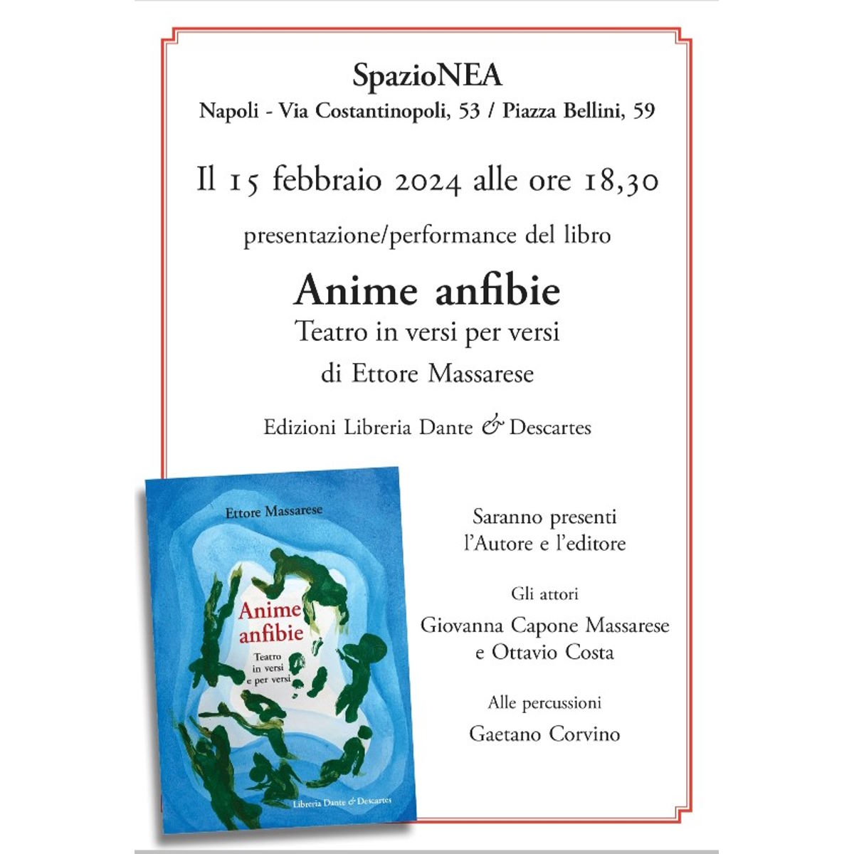 Presentazione di Anime anfibie di Ettore Massarese a Napoli