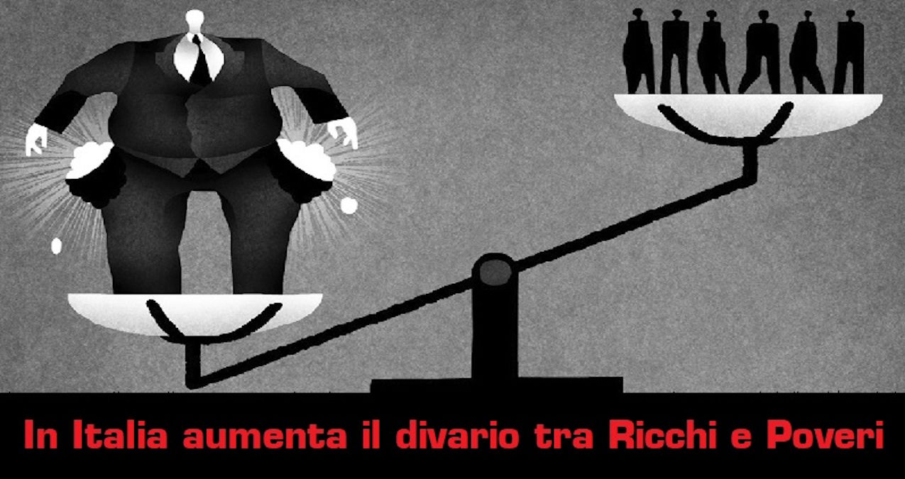 Nel Belpaese cresce il numero delle persone ricche e aumenta il numero di quelle povere