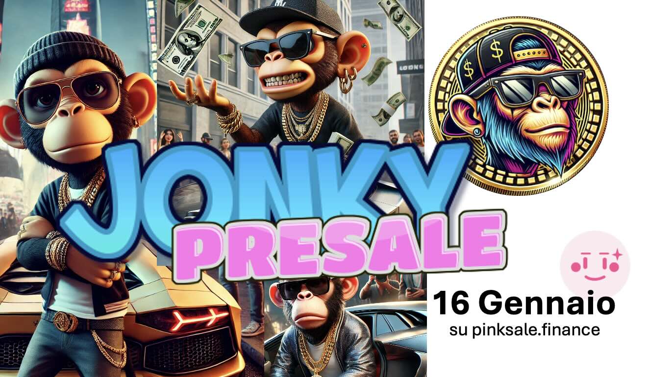 Jonky (JONKY): Conto alla Rovescia per il Fair Launch su PinkSale – Inizio il 16 Gennaio