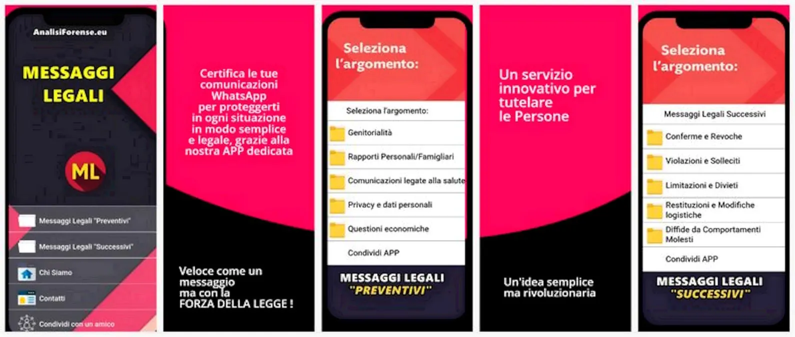 Nasce l’APP “Messaggi Legali”: la nuova frontiera delle comunicazioni a valore legale su WhatsApp