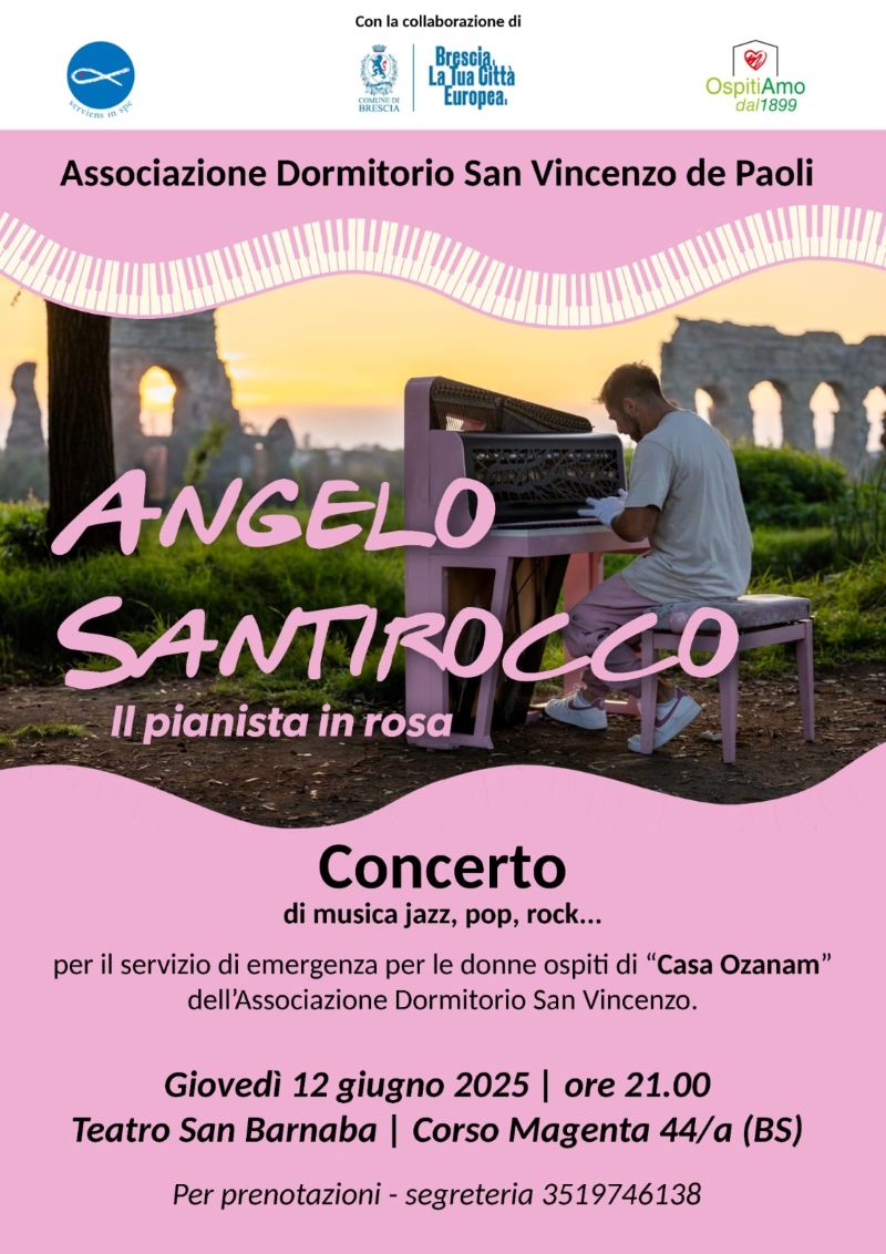 Associazione Dormitorio San Vincenzo De Paoli: a Brescia un concerto a sostegno delle donne