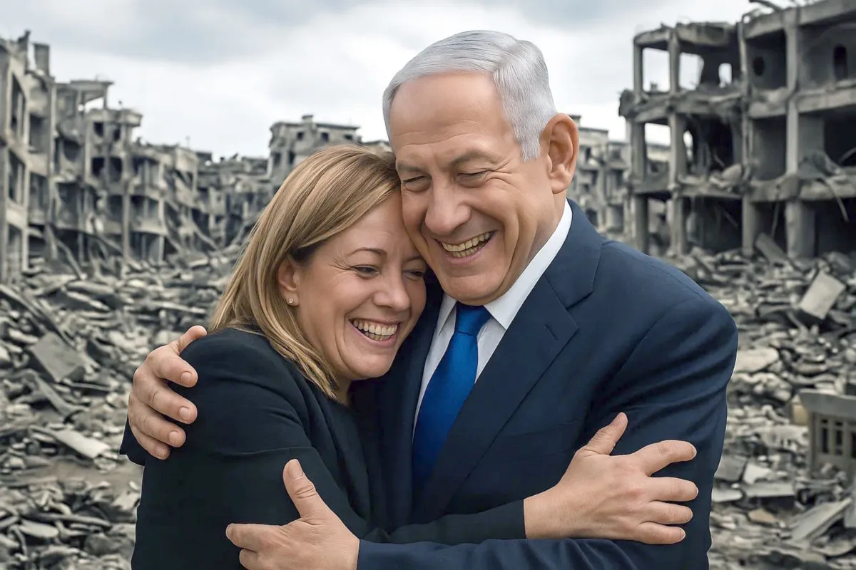 Genocidio a Gaza: il governo Meloni non è capace neanche di dire che va interrotta una partita di calcio, come quella tra Italia e Israele