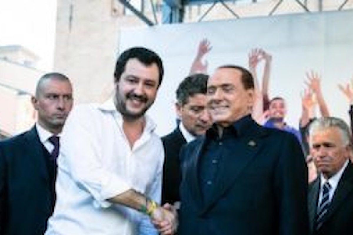Matteo Salvini diviso tra Berlusconi e il referendum