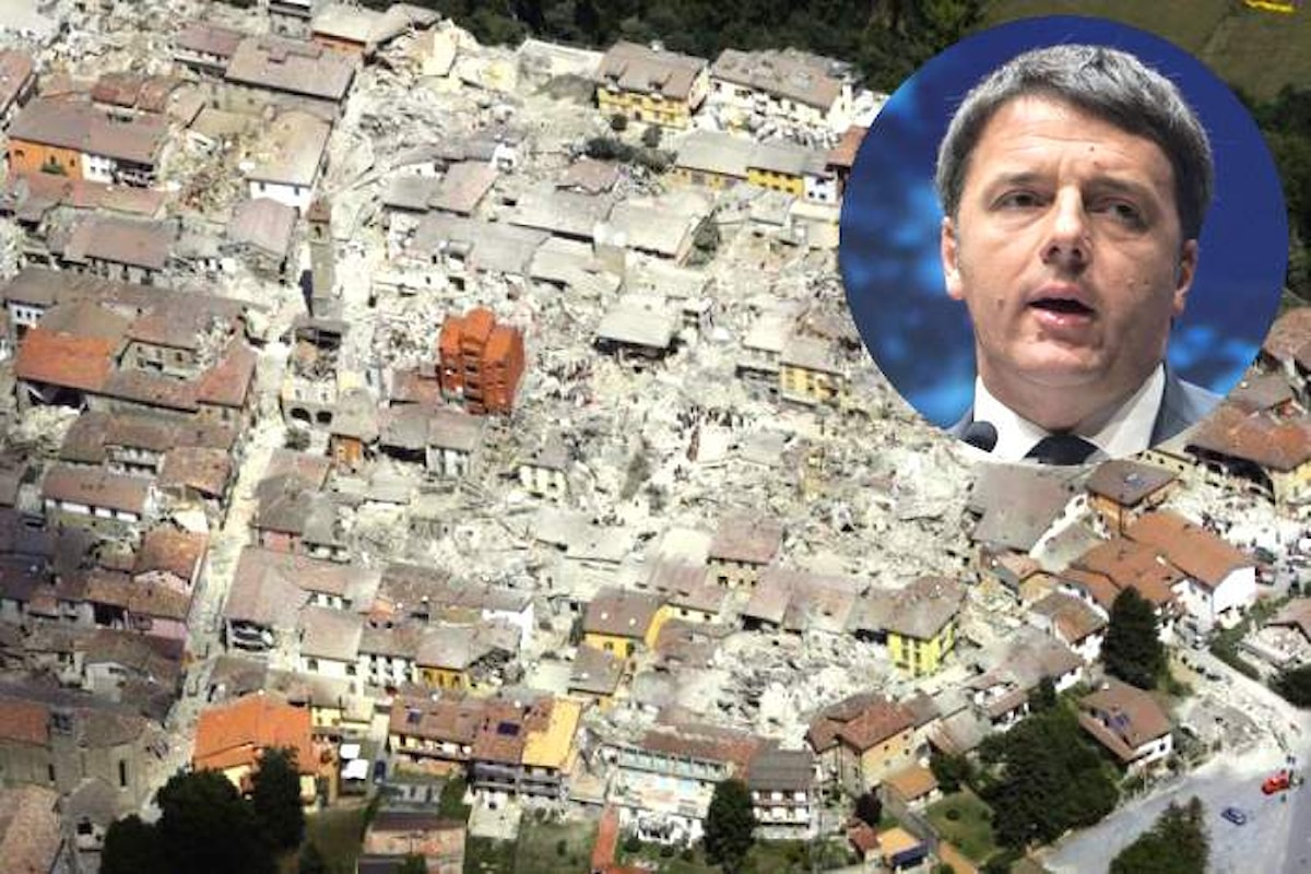 La nuova Enews di Renzi ovvero il nuovo esercizio di retorica con il terremoto come tema