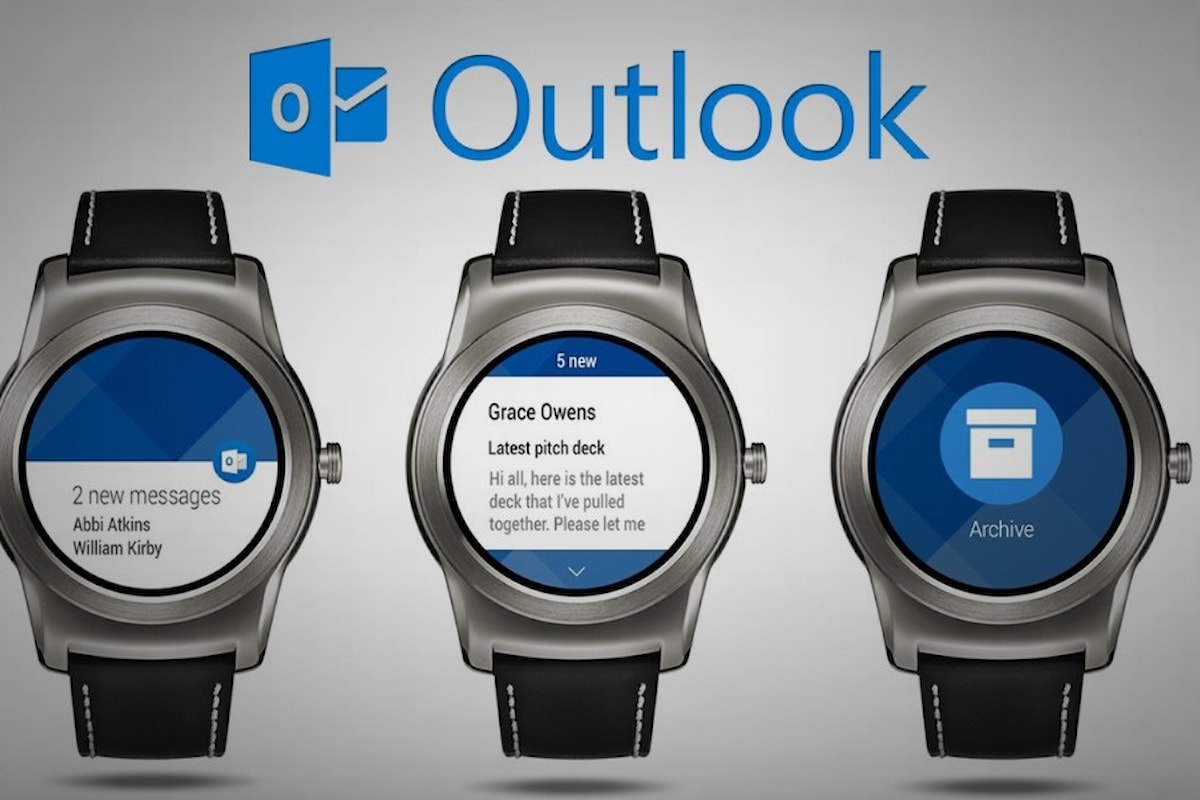 Microsoft rilascia le watch face di Outlook per Android Wear