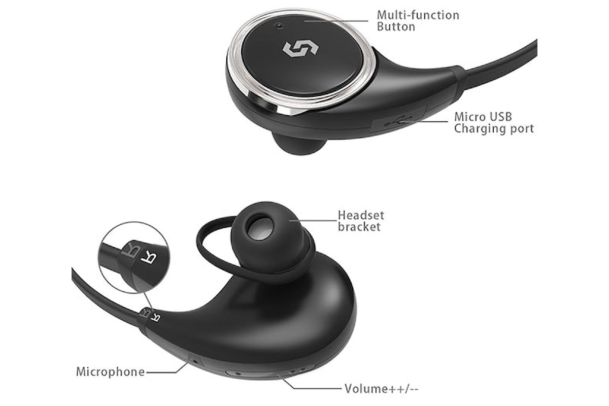 Recensione auricolari Bluetooth 4.1 per lo sport