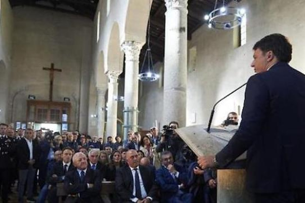 Paestum: Renzi fa un comizio in Basilica, protesta dei fedeli: E' dissacratorio